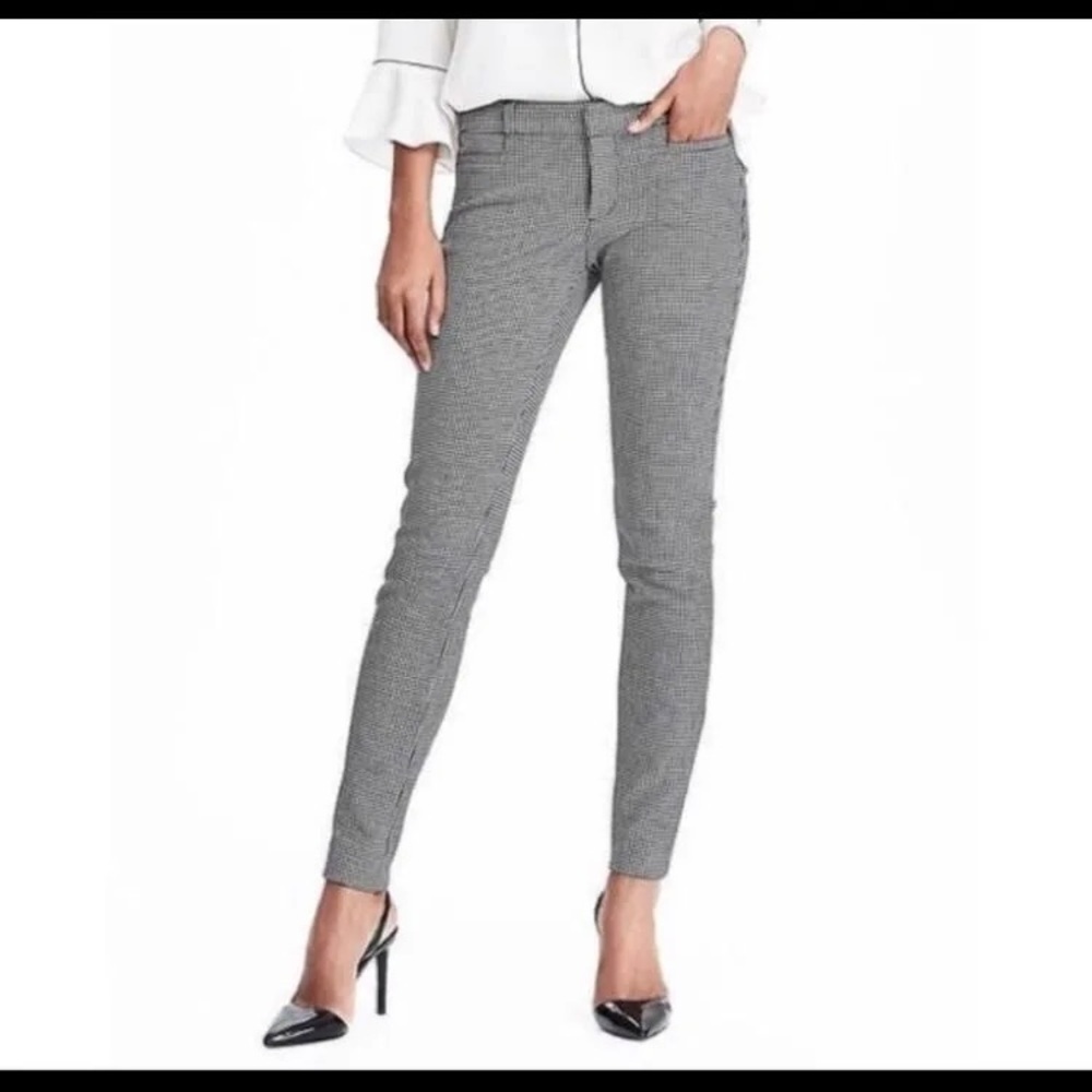 Banana Republic Sloan Fit Black and White Tweed Pants